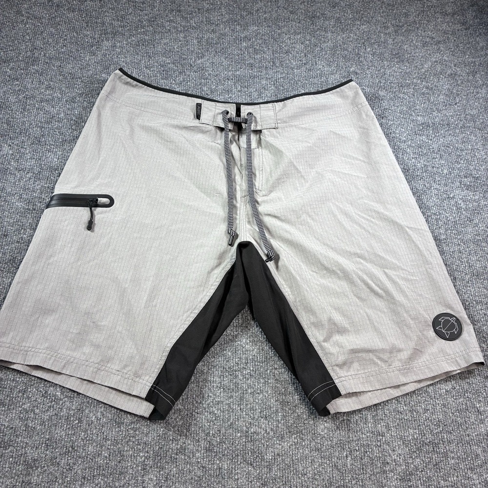Laird Apparel Board Shorts Mens 36 Gray Black Limited Edition Surf Swim Trunks